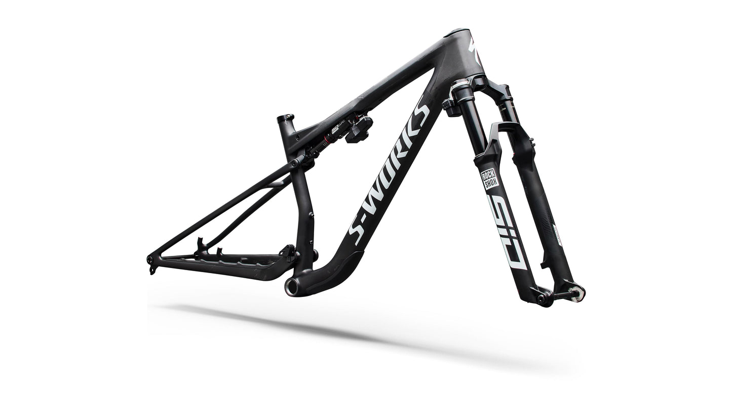 2027 Specialized S-Works Epic 9 Frameset - Satin Carbon / Metallic White Silver