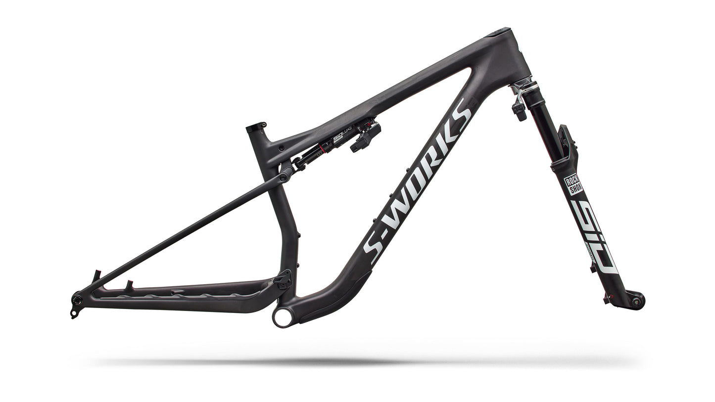 2027 Specialized S-Works Epic 9 Frameset - Satin Carbon / Metallic White Silver