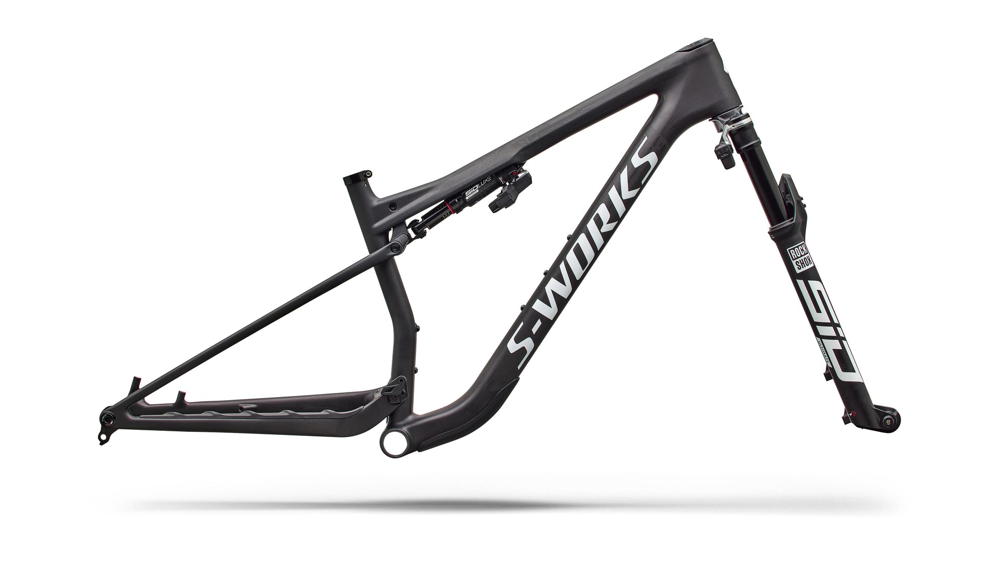 2027 Specialized S-Works Epic 9 Frameset - Satin Carbon / Metallic White Silver