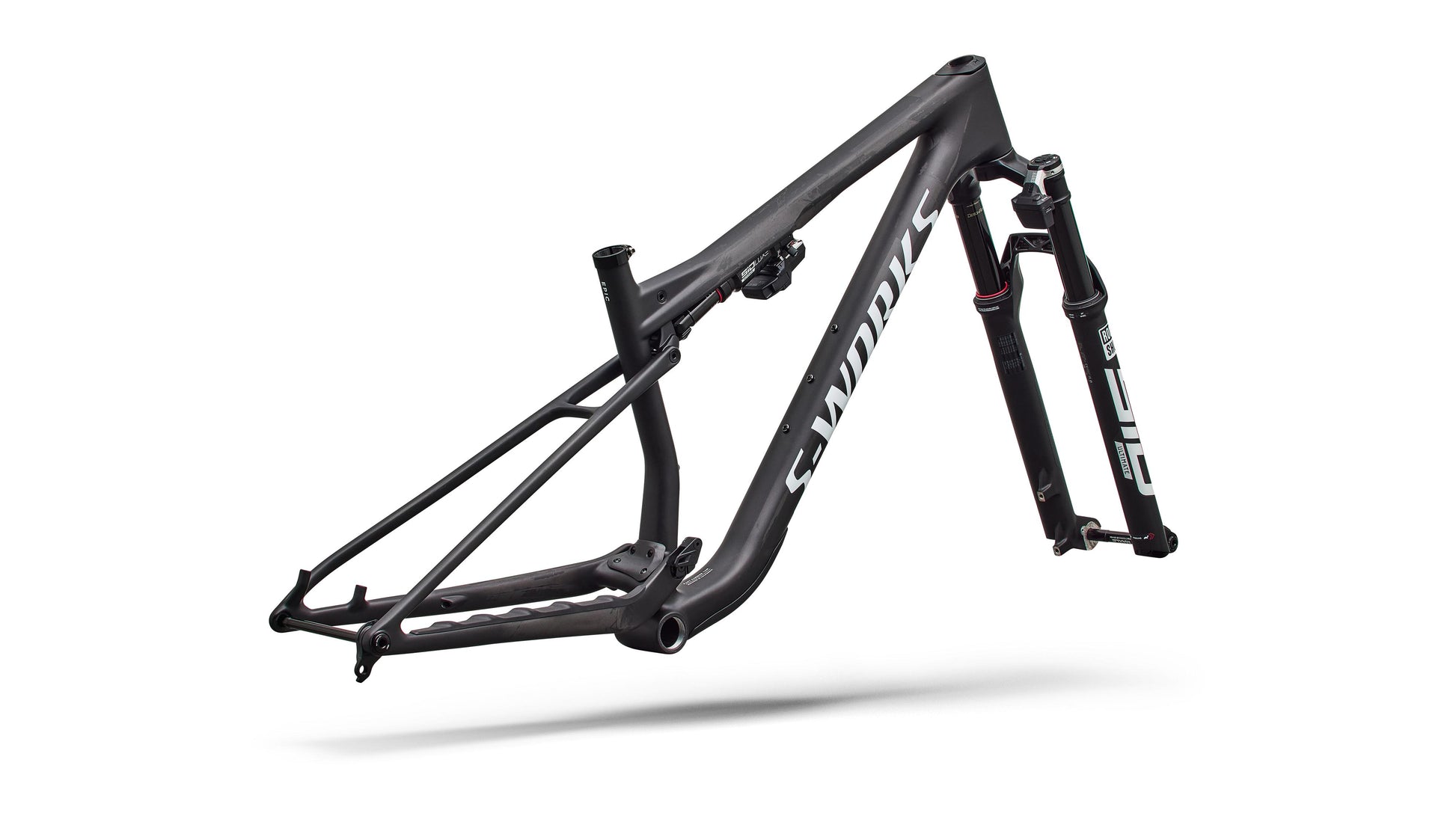 2027 Specialized S-Works Epic 9 Frameset - Satin Carbon / Metallic White Silver