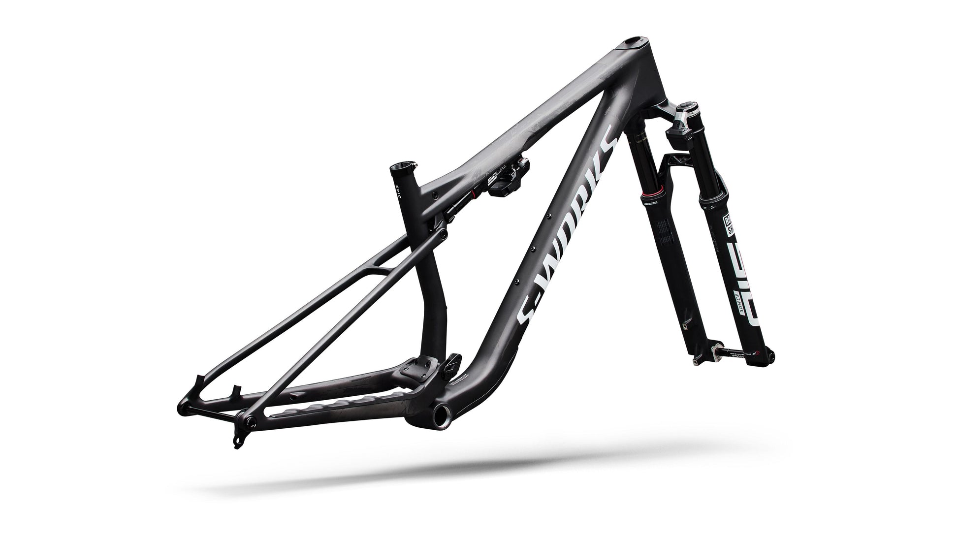 2027 Specialized S-Works Epic 9 Frameset - Satin Carbon / Metallic White Silver