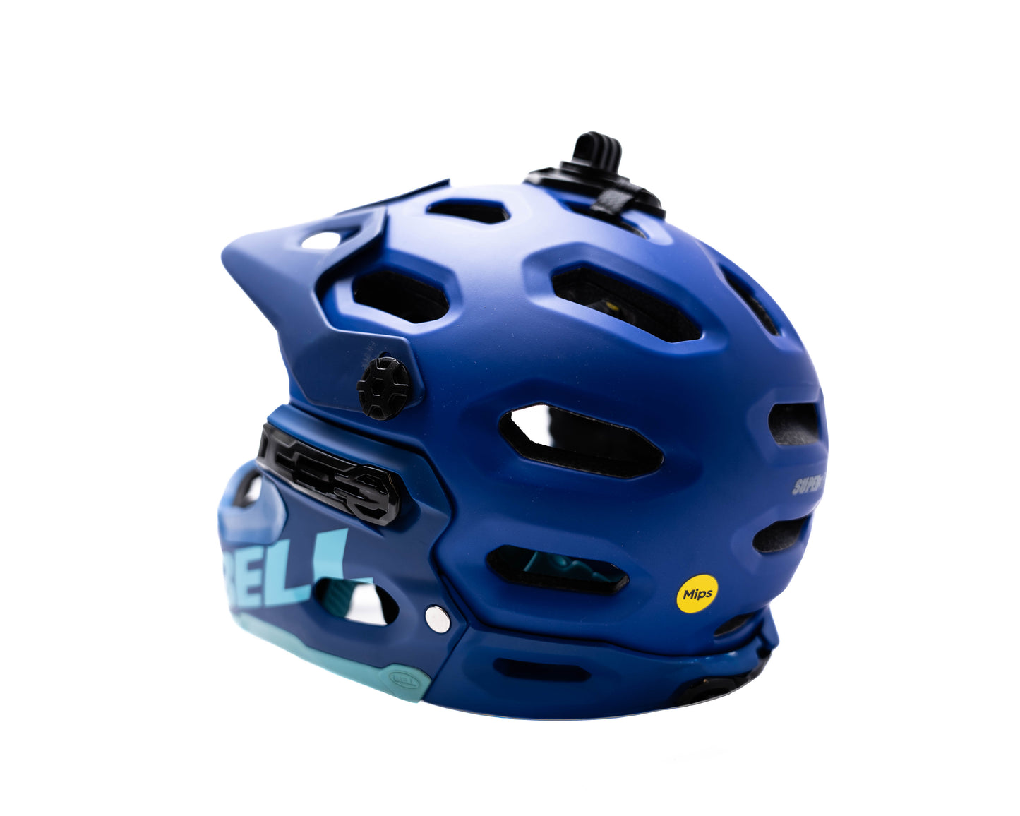[Open Box] Bell Super 3R MIPS Helmet Mat Blu/Brt Blu SM