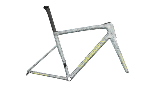 2025 Specialized S-Works Tarmac SL8 Frameset - FACT 12r Carbon - Satin Liquid Silver / Multi-color Dry Impasto / Gloss Team Yellow Tint