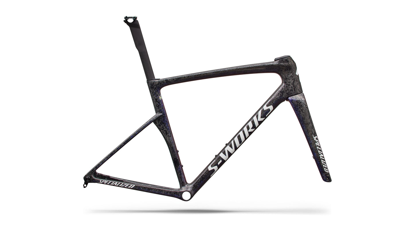 2027 Specialized S-Works Tarmac SL9 Frameset - FACT 12r Carbon - Gloss Carbon / Red To Blue Pearl / White