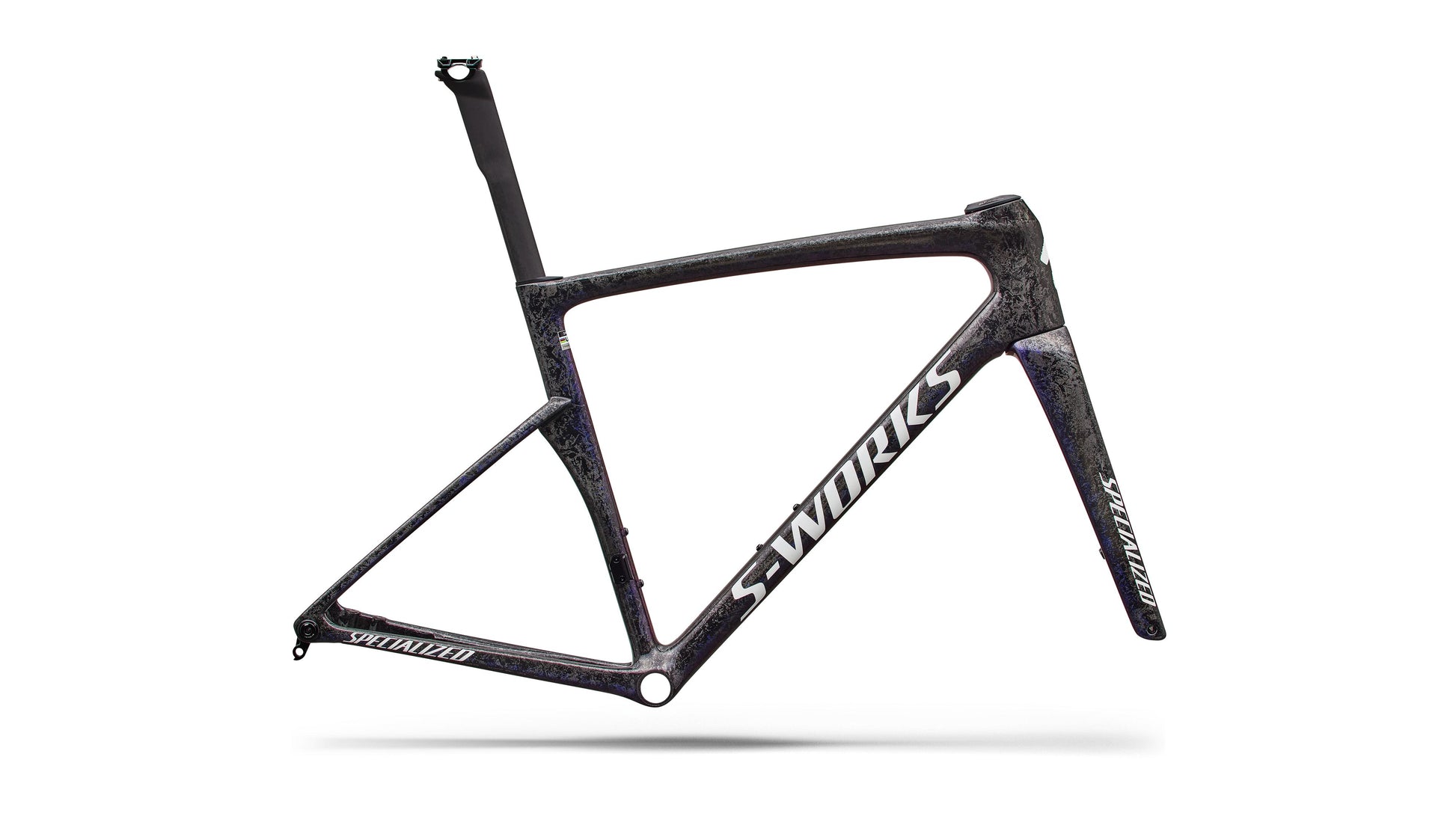 2027 Specialized S-Works Tarmac SL9 Frameset - FACT 12r Carbon - Gloss Carbon / Red To Blue Pearl / White