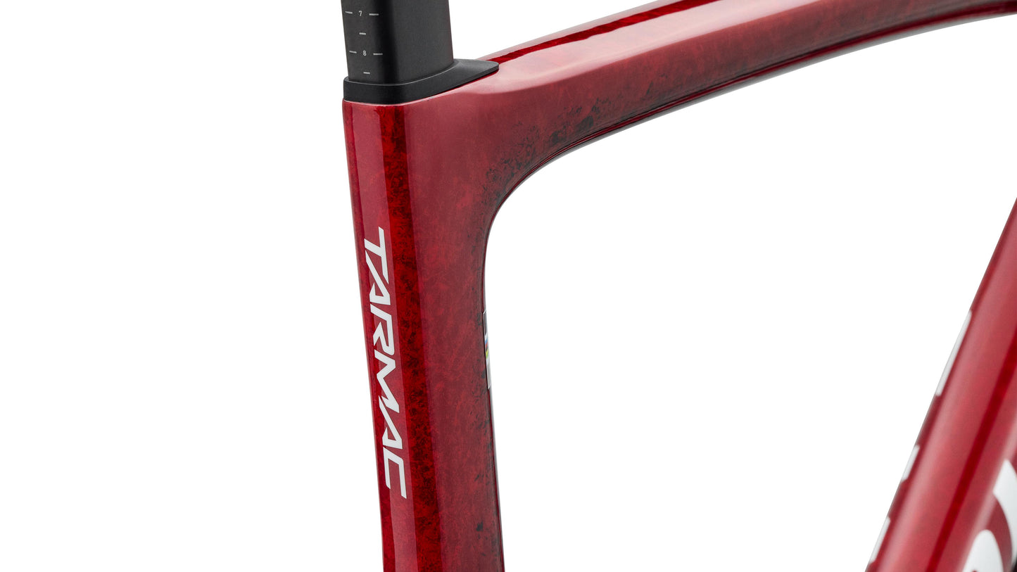 2027 Specialized S-Works Tarmac SL9 Frameset - FACT 12r Carbon - Gloss Vivid Red / Tarmac Black / White Silver Metallic