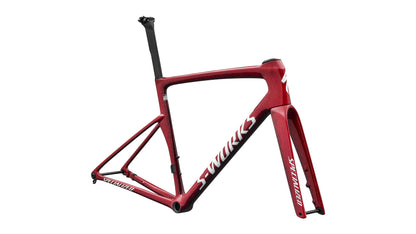 2027 Specialized S-Works Tarmac SL9 Frameset - FACT 12r Carbon - Gloss Vivid Red / Tarmac Black / White Silver Metallic