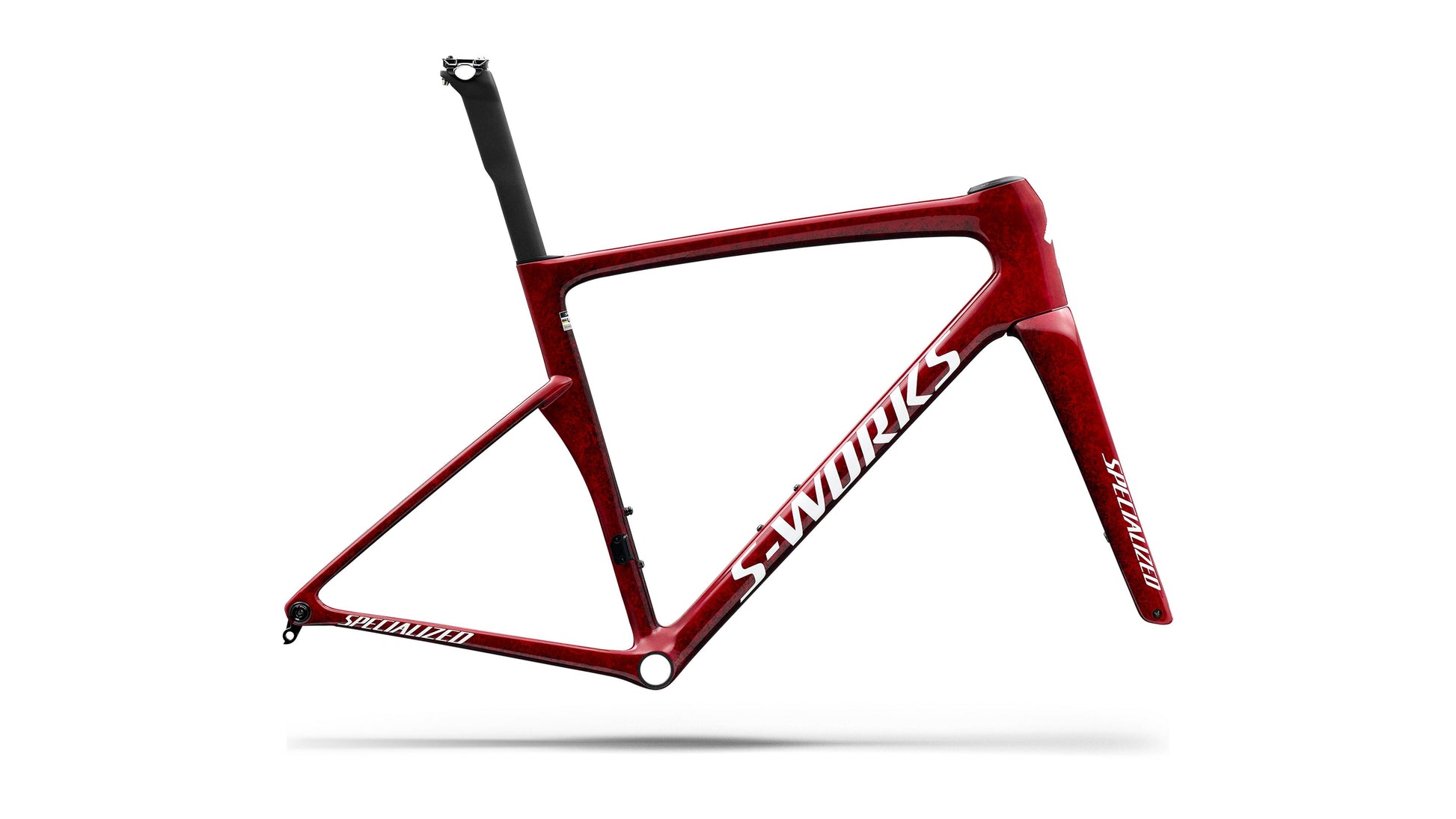 2027 Specialized S-Works Tarmac SL9 Frameset - FACT 12r Carbon - Gloss Vivid Red / Tarmac Black / White Silver Metallic