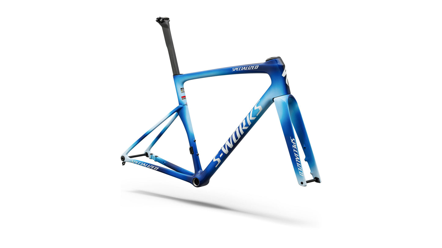 2027 Specialized S-Works Tarmac SL9 Team Replica Frameset - Soudal Quick-Step - Gloss Blue Onyx / Cobalt / Morning Mist