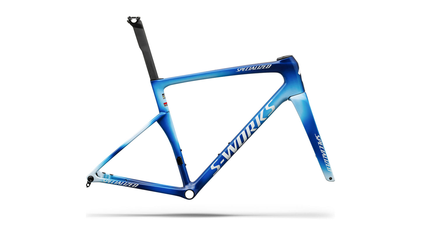 2027 Specialized S-Works Tarmac SL9 Team Replica Frameset - Soudal Quick-Step - Gloss Blue Onyx / Cobalt / Morning Mist