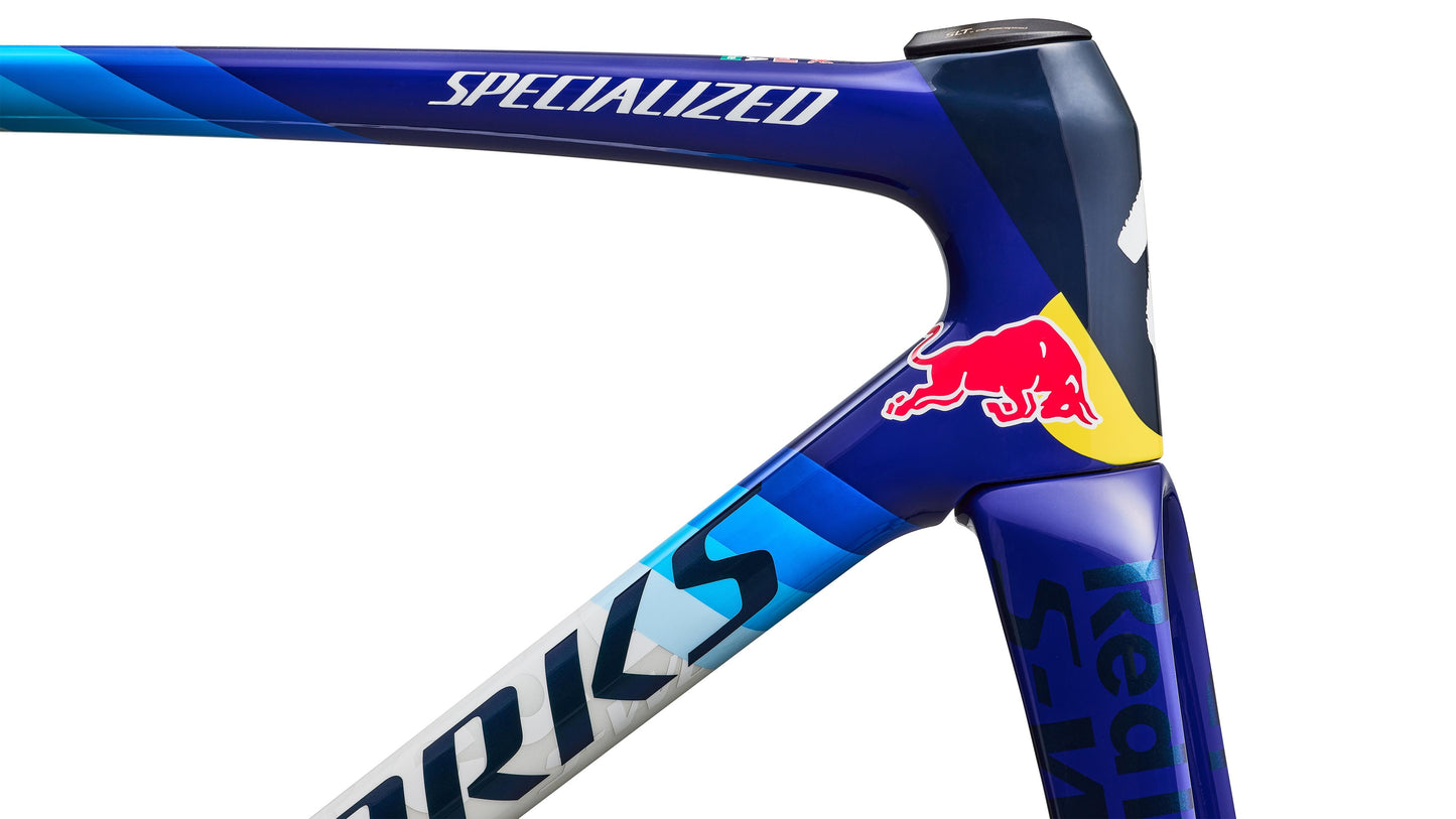2027 Specialized S-Works Tarmac SL9 Team Replica Frameset - Red Bull - BORA - hansgrohe - Gloss Metallic White Silver / Deep Blue