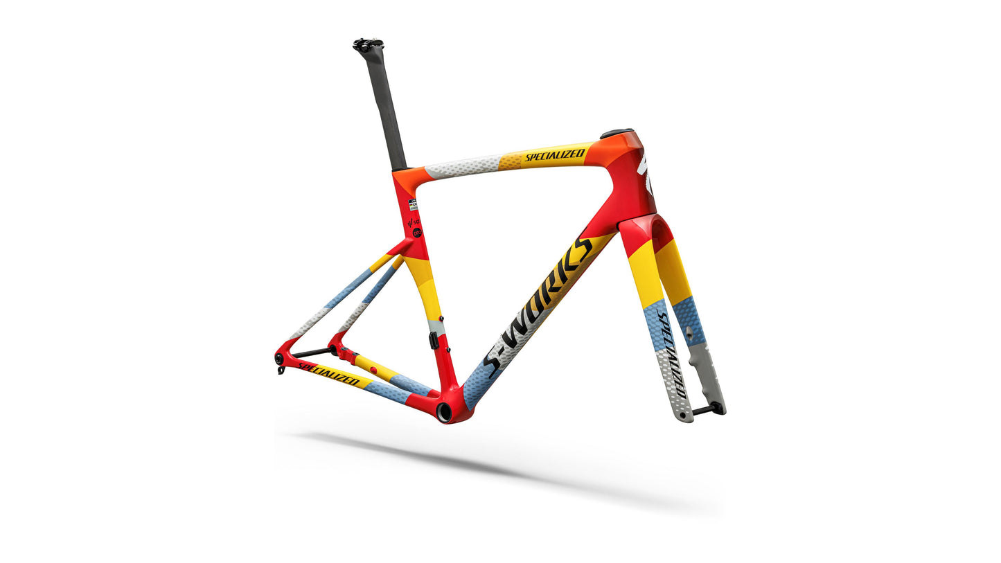 2027 Specialized S-Works Tarmac SL9 Team Replica Frameset - SD Worx - Protime - Gloss Vivid Red / Yellow / Dolomite Metallic