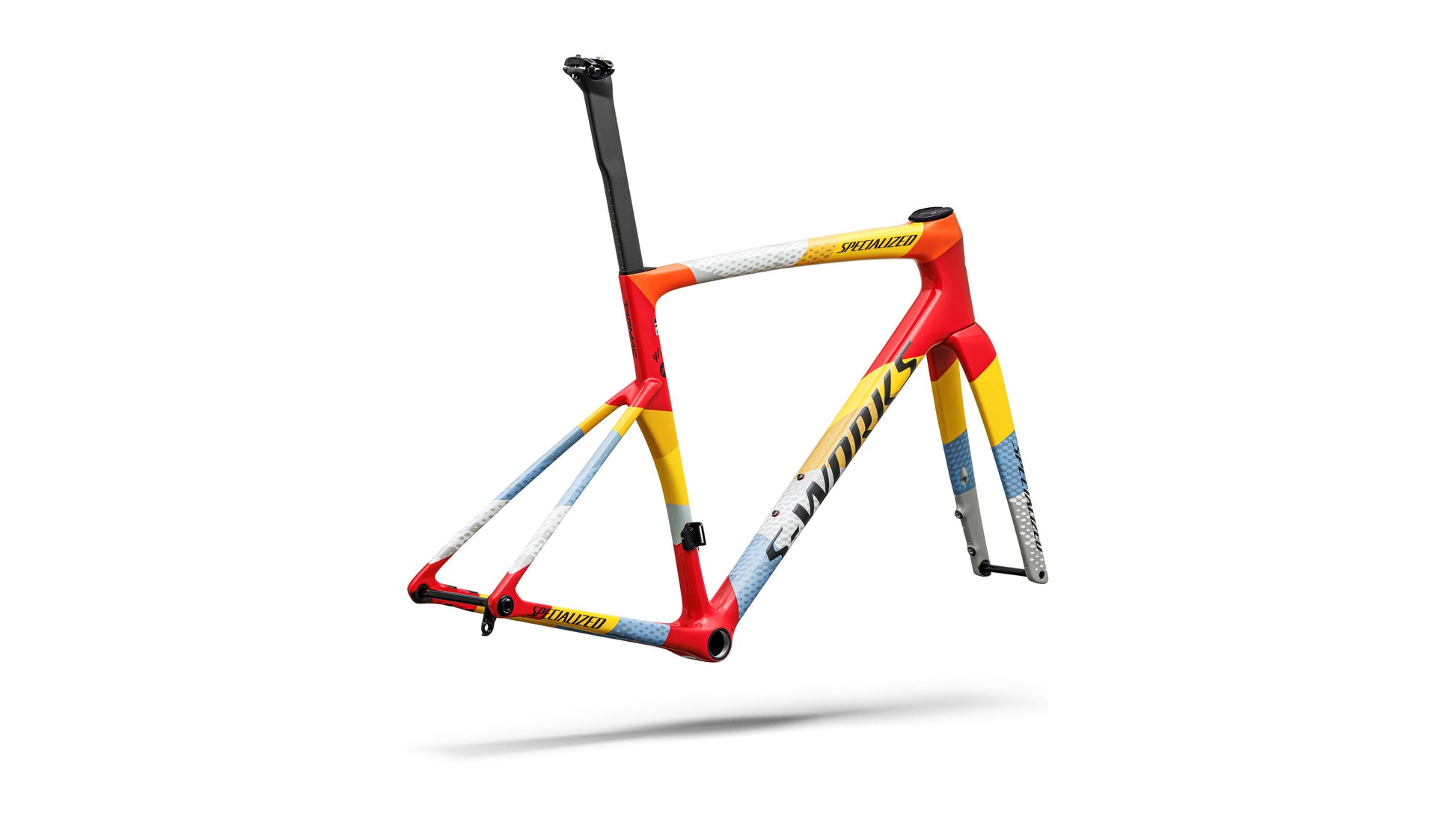 2027 Specialized S-Works Tarmac SL9 Team Replica Frameset - SD Worx - Protime - Gloss Vivid Red / Yellow / Dolomite Metallic