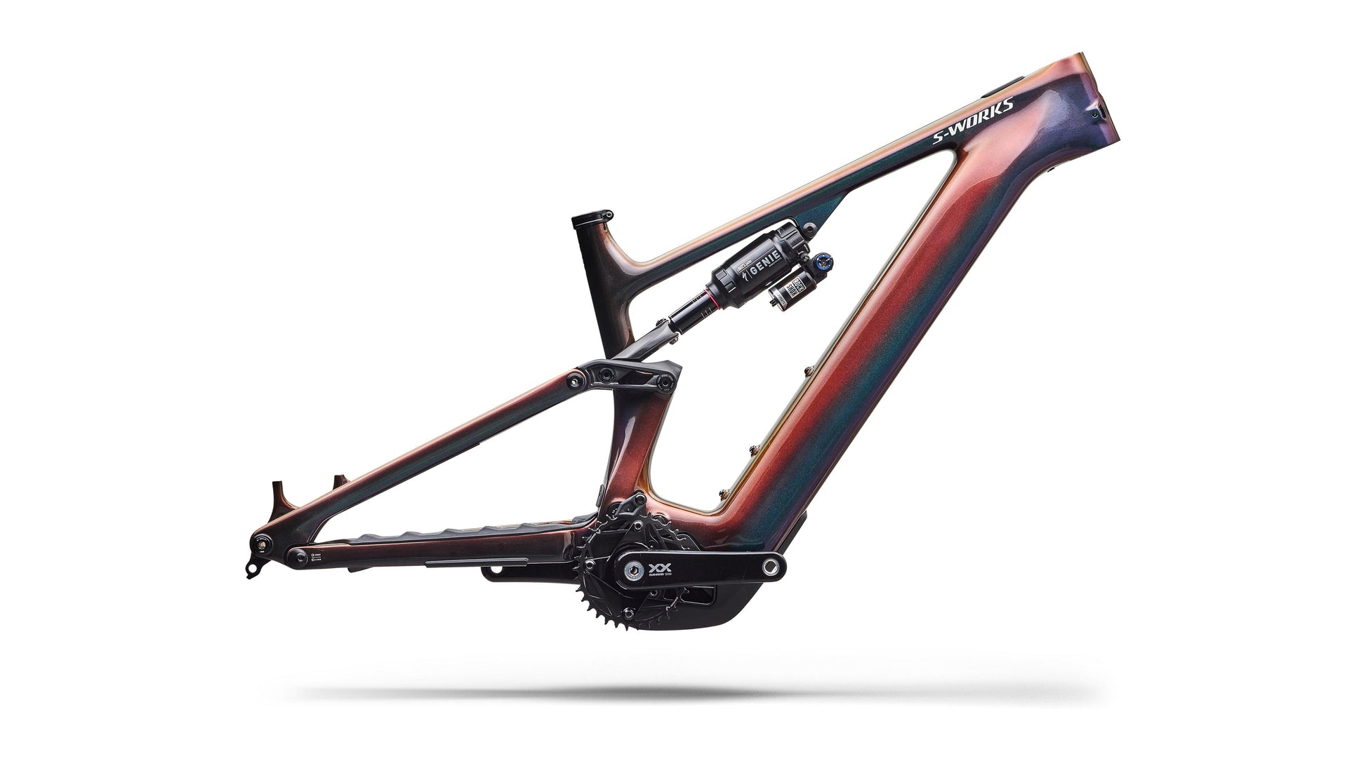 2027 Specialized S-Works Turbo Levo 4 Frameset - Gloss Red Gold / Metallic White Silver
