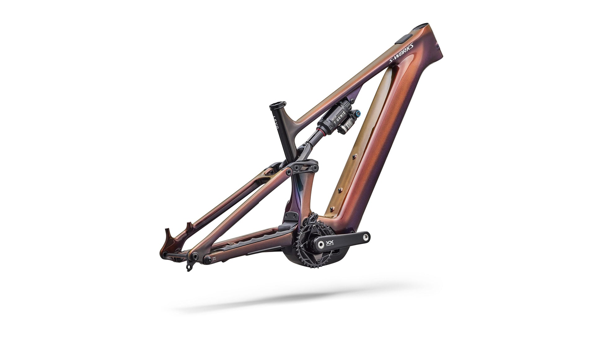 2027 Specialized S-Works Turbo Levo 4 Frameset - Gloss Red Gold / Metallic White Silver