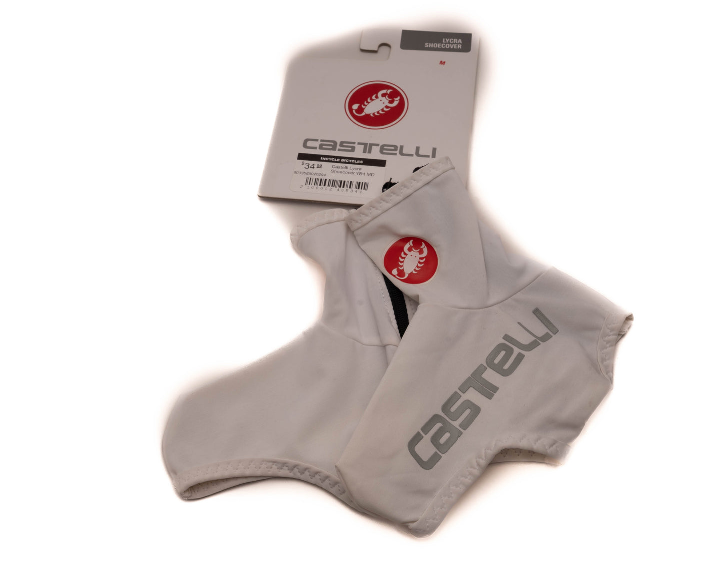LYCRA SHOECOVER -WHITE -M