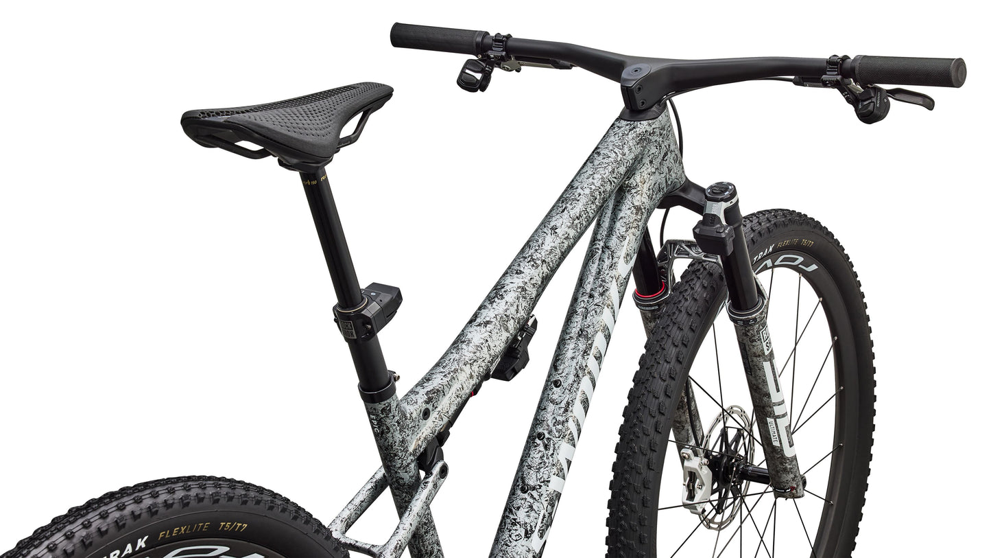 2027 Specialized S-Works Epic 9 - Gloss Metallic Obsidian Multi Color Dry Impasto / Metallic White Silver