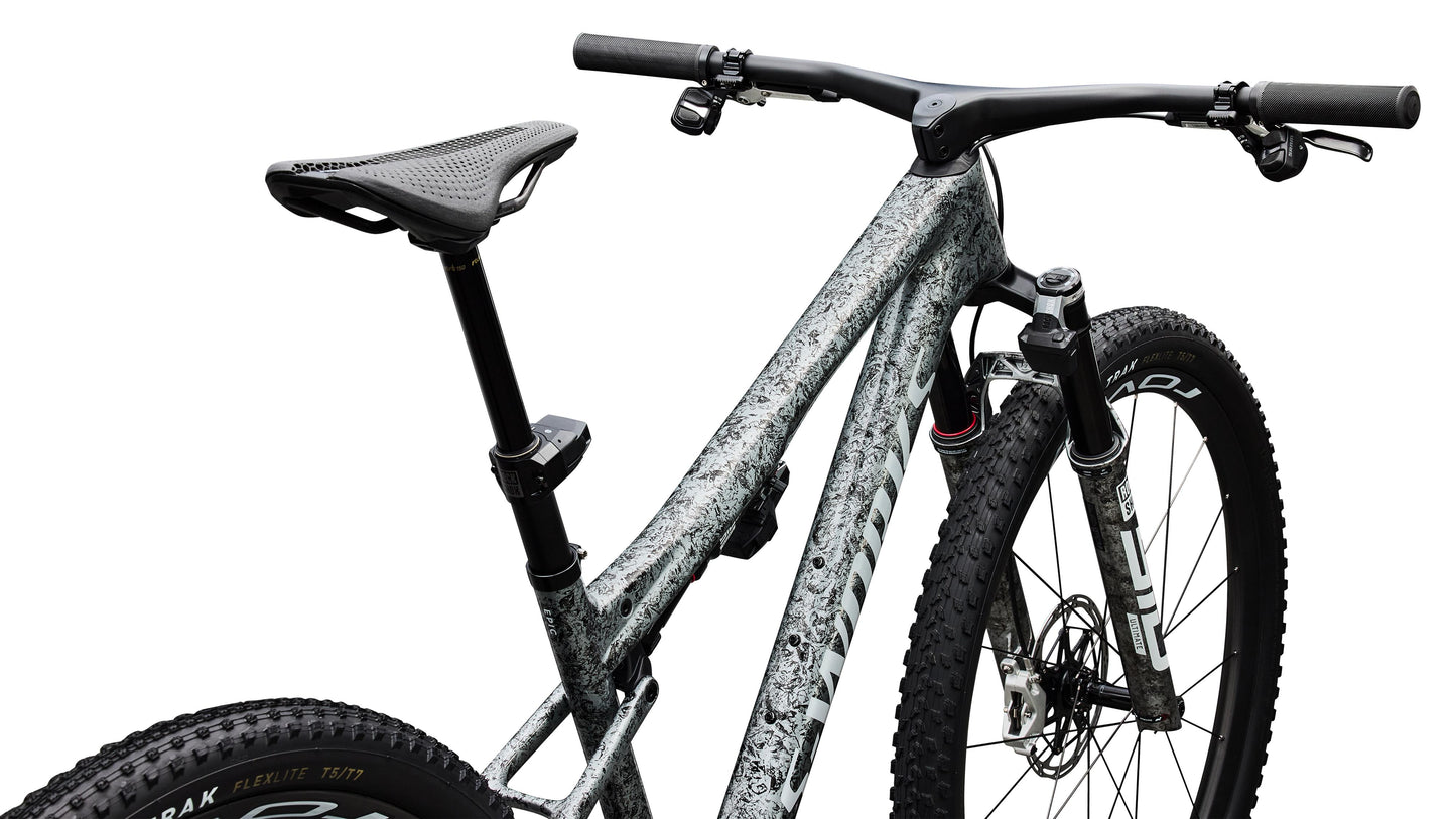 2027 Specialized S-Works Epic 9 - Gloss Metallic Obsidian Multi Color Dry Impasto / Metallic White Silver