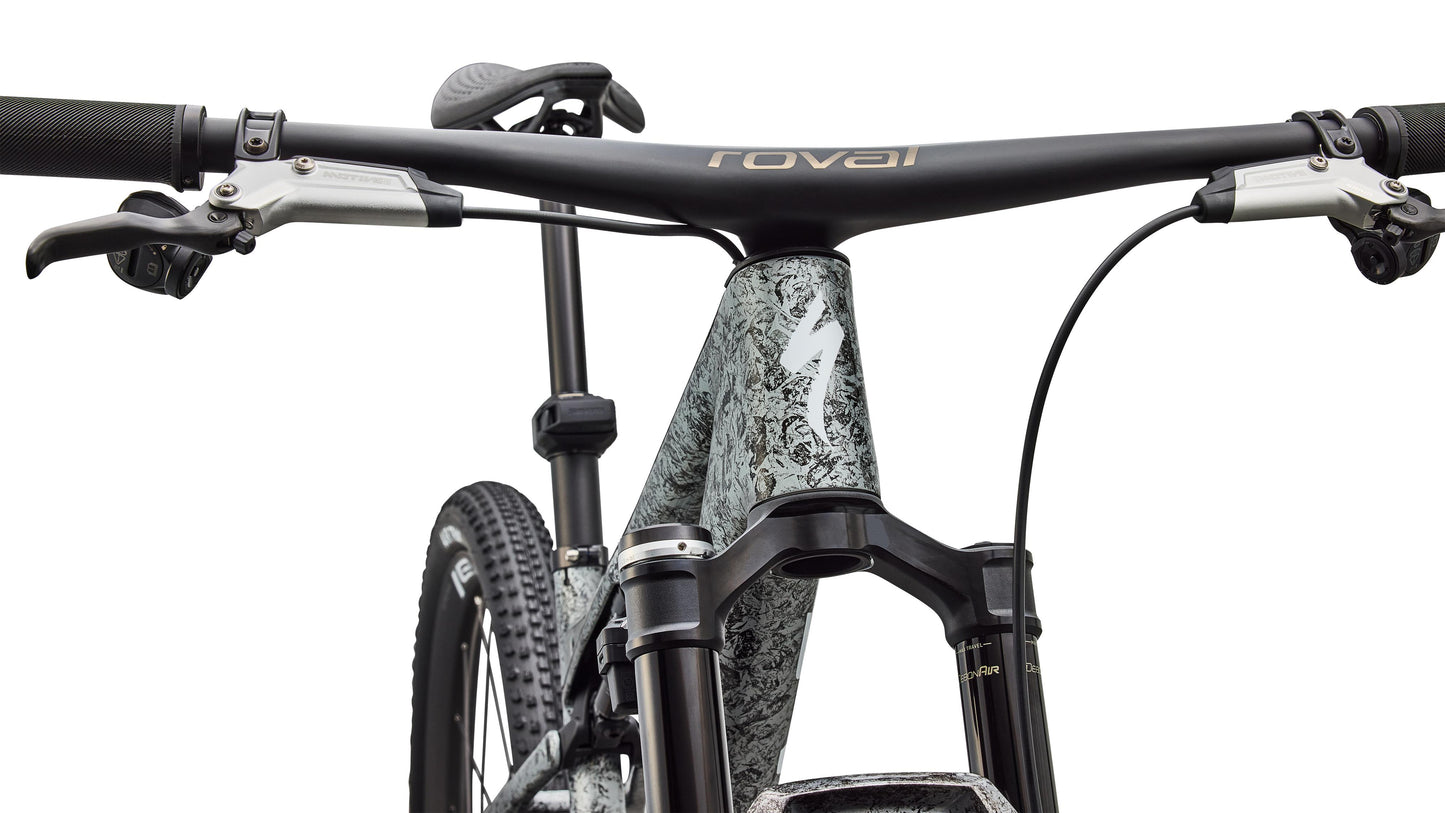 2027 Specialized S-Works Epic 9 - Gloss Metallic Obsidian Multi Color Dry Impasto / Metallic White Silver