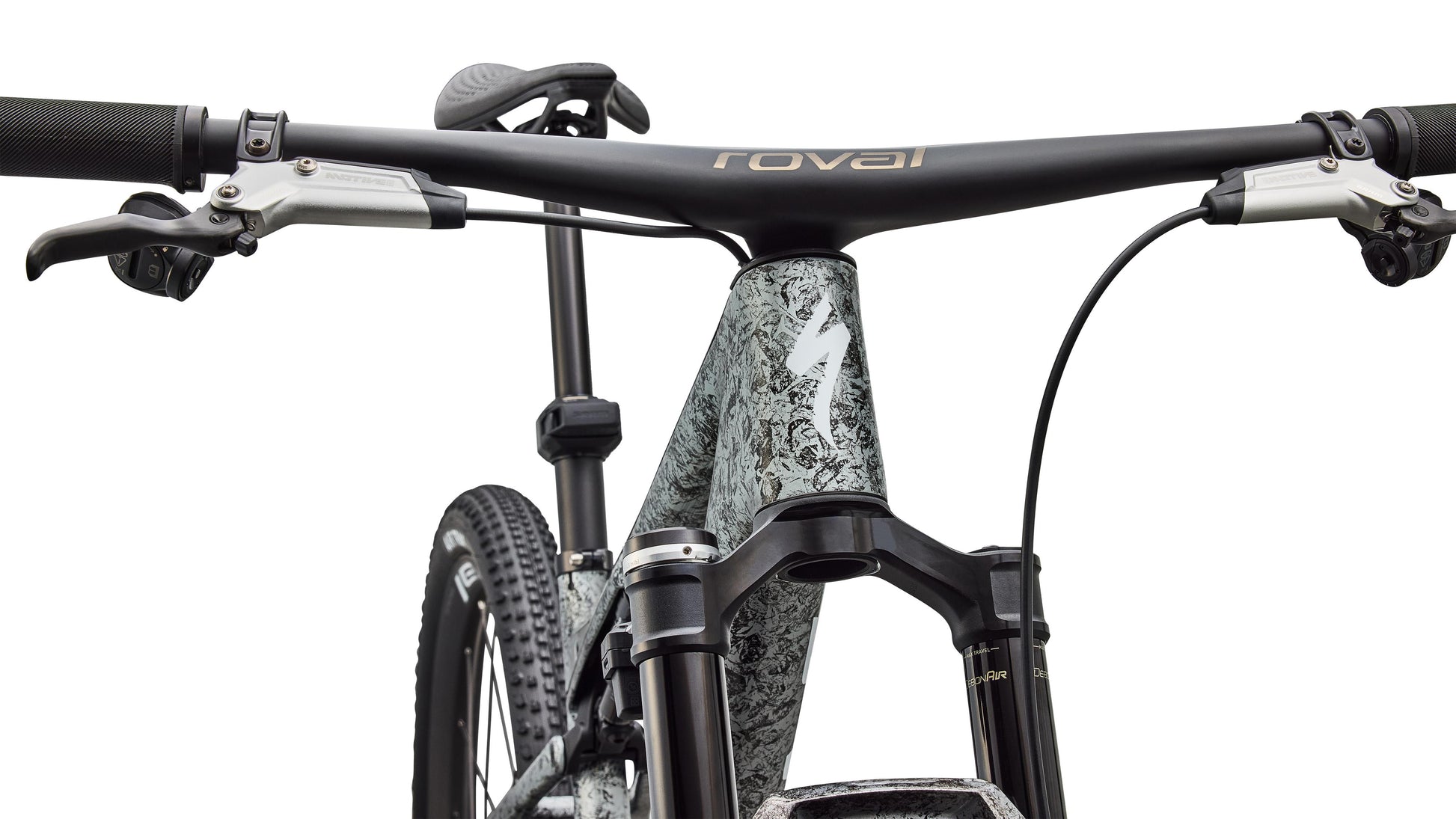 2027 Specialized S-Works Epic 9 - Gloss Metallic Obsidian Multi Color Dry Impasto / Metallic White Silver
