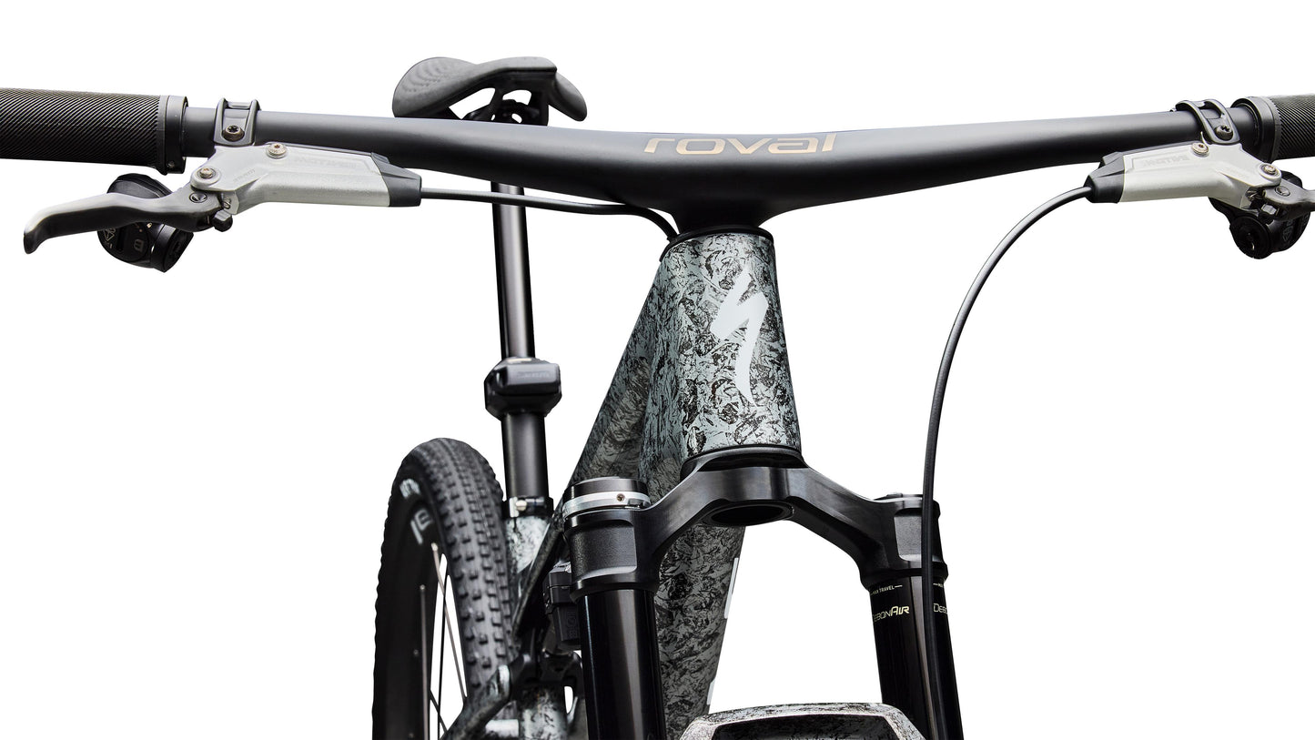 2027 Specialized S-Works Epic 9 - Gloss Metallic Obsidian Multi Color Dry Impasto / Metallic White Silver