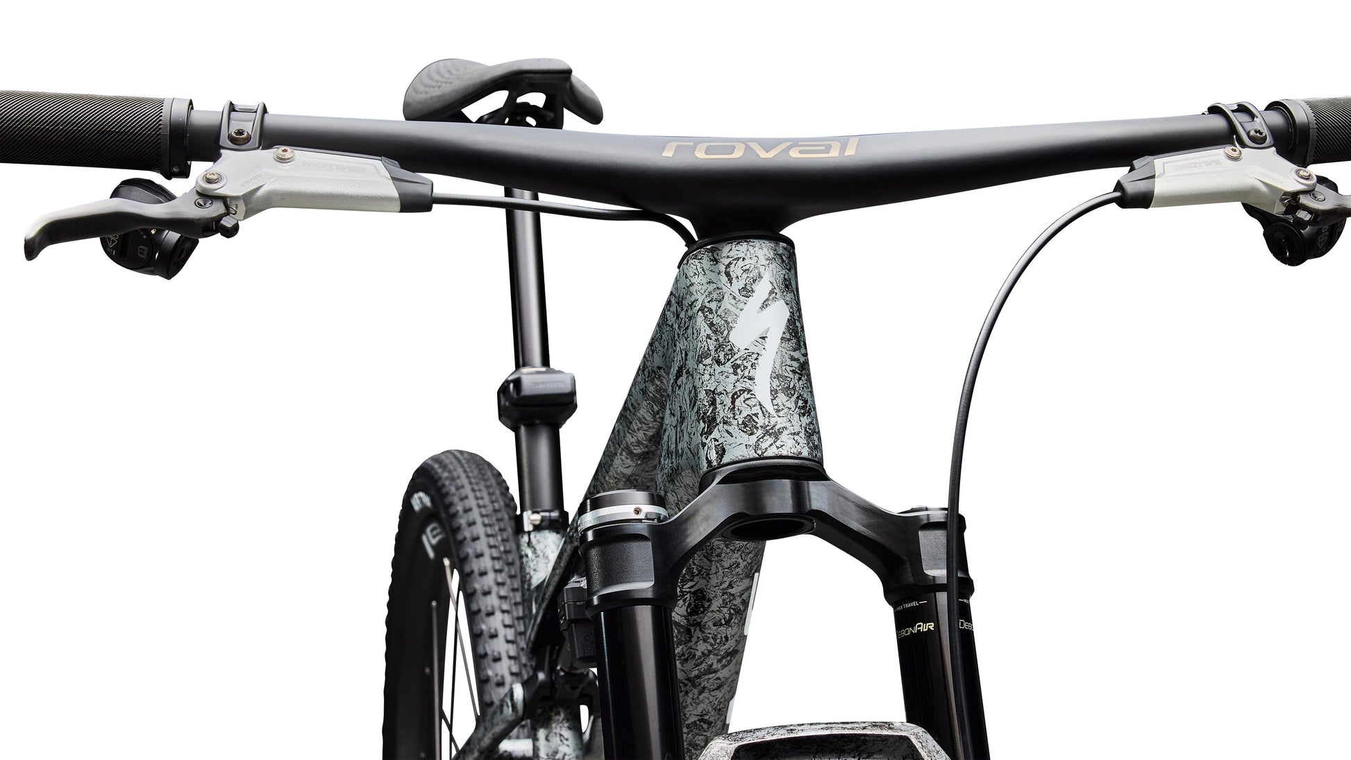 2027 Specialized S-Works Epic 9 - Gloss Metallic Obsidian Multi Color Dry Impasto / Metallic White Silver