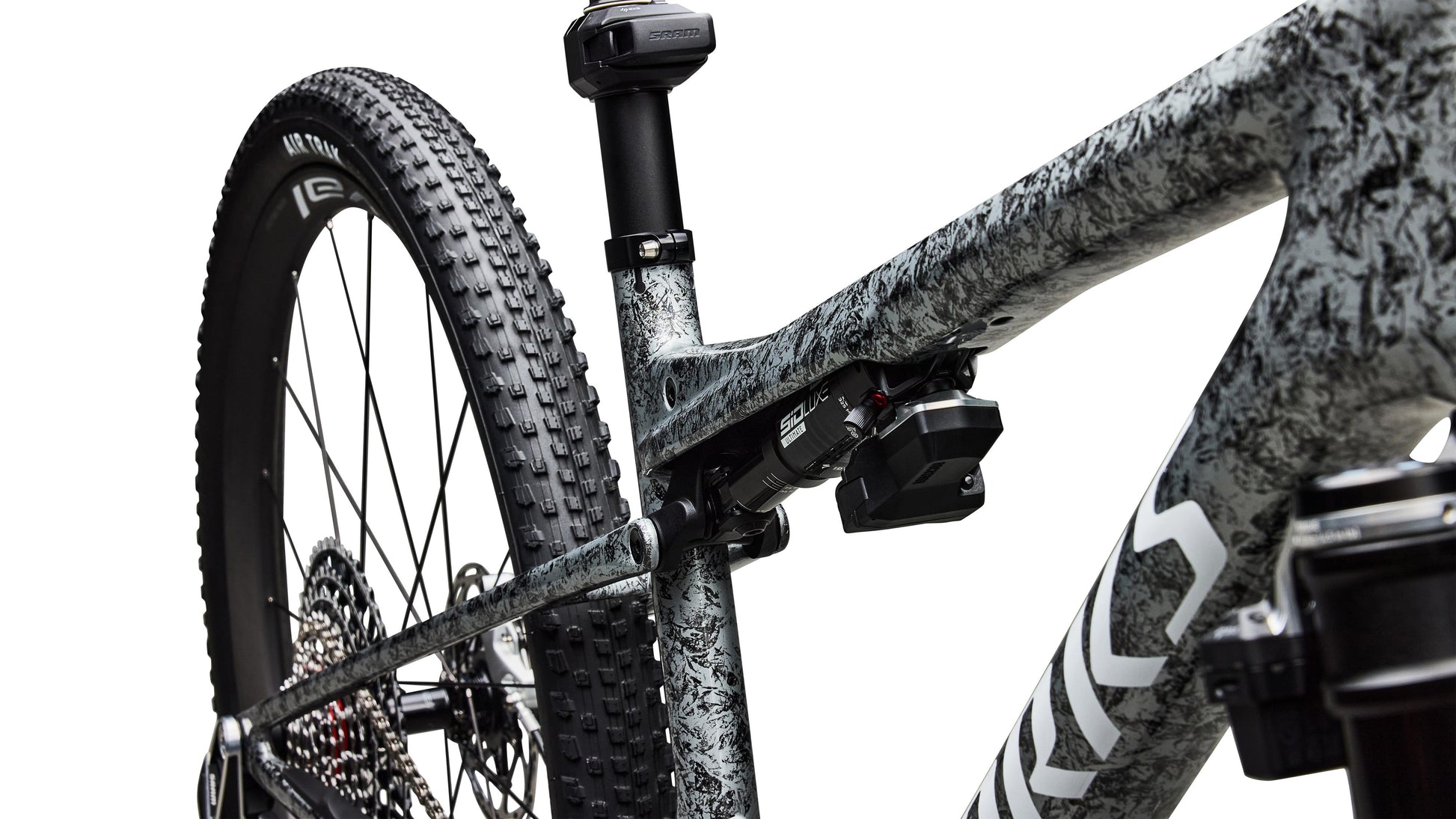 2027 Specialized S-Works Epic 9 - Gloss Metallic Obsidian Multi Color Dry Impasto / Metallic White Silver