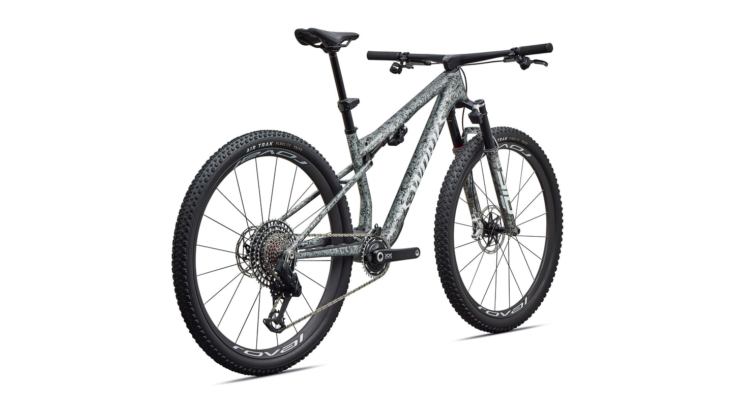 2027 Specialized S-Works Epic 9 - Gloss Metallic Obsidian Multi Color Dry Impasto / Metallic White Silver