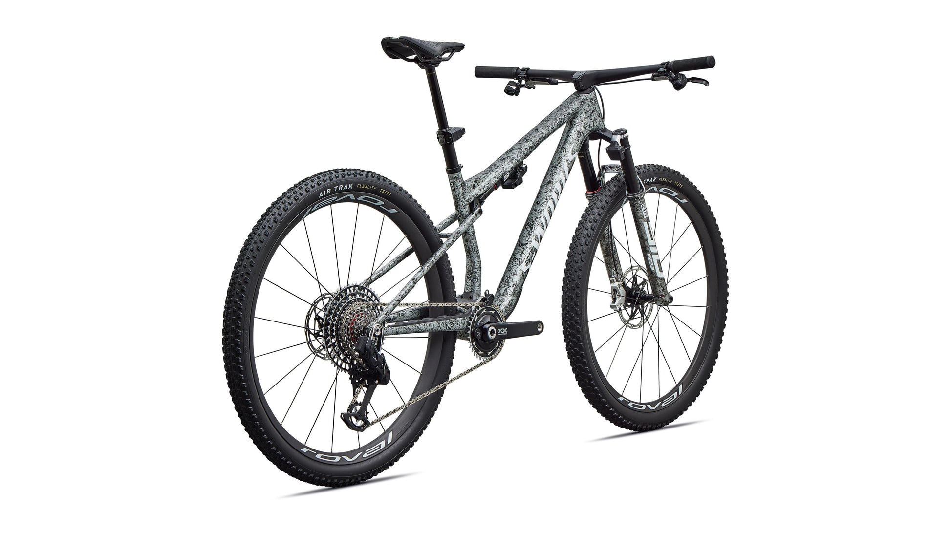 2027 Specialized S-Works Epic 9 - Gloss Metallic Obsidian Multi Color Dry Impasto / Metallic White Silver