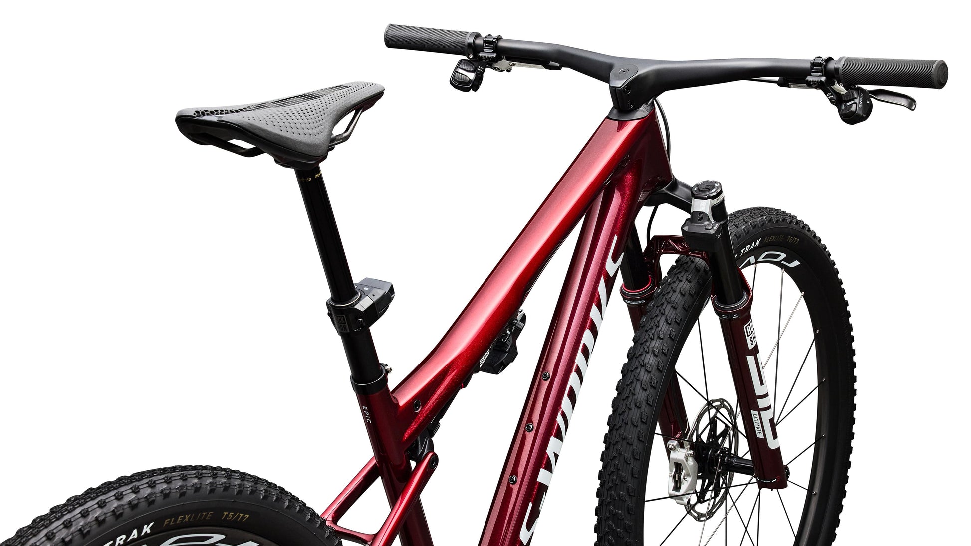 2027 Specialized S-Works Epic 9 - Gloss Red Tint Over Red Reflex Pearl Edge Fade / Metallic White Silver