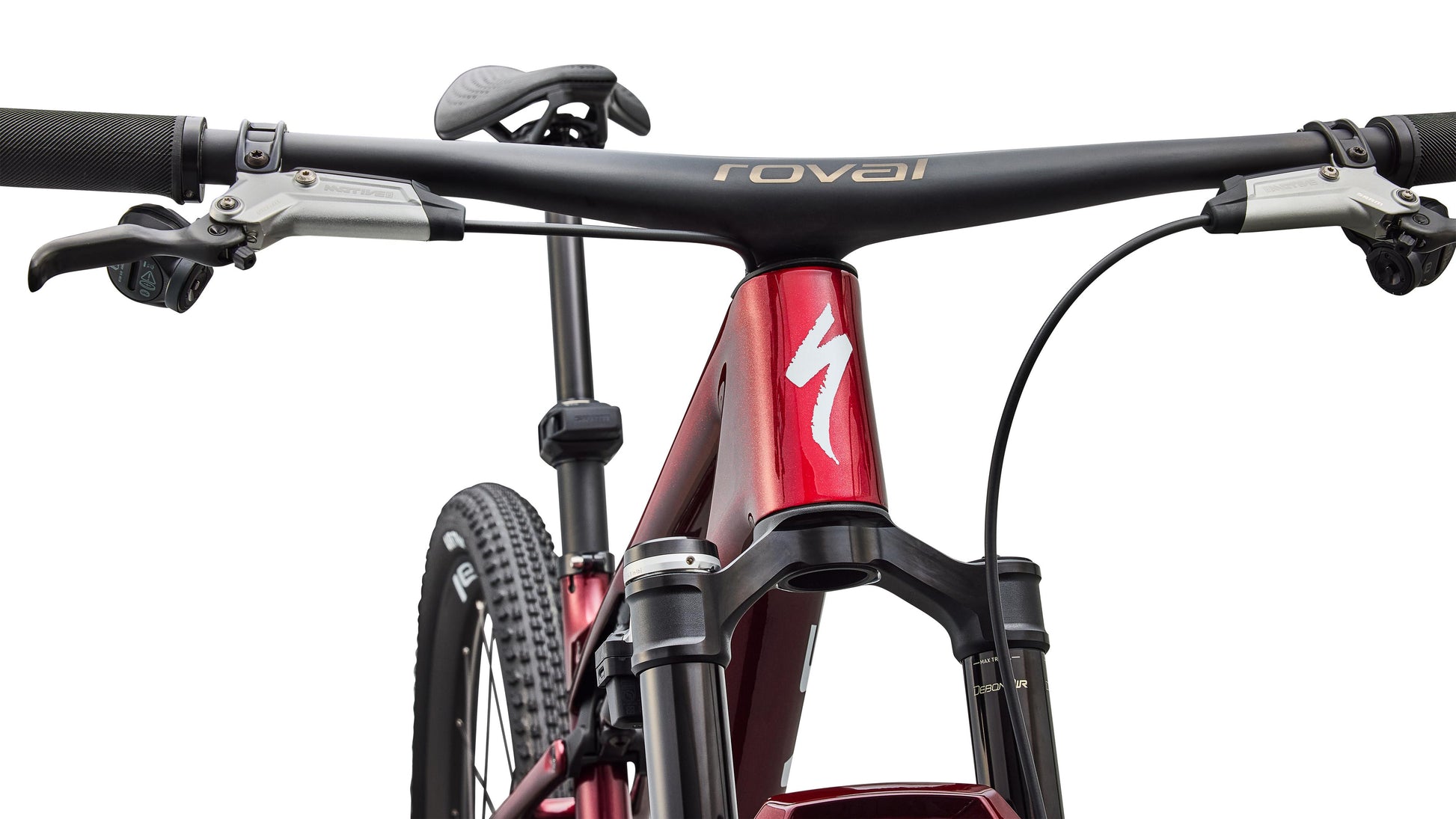 2027 Specialized S-Works Epic 9 - Gloss Red Tint Over Red Reflex Pearl Edge Fade / Metallic White Silver