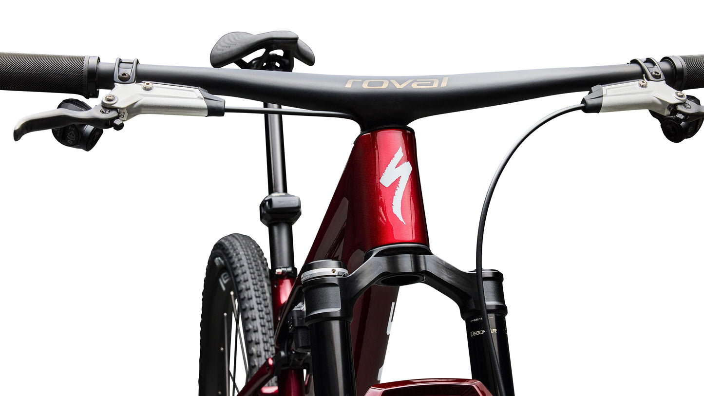 2027 Specialized S-Works Epic 9 - Gloss Red Tint Over Red Reflex Pearl Edge Fade / Metallic White Silver