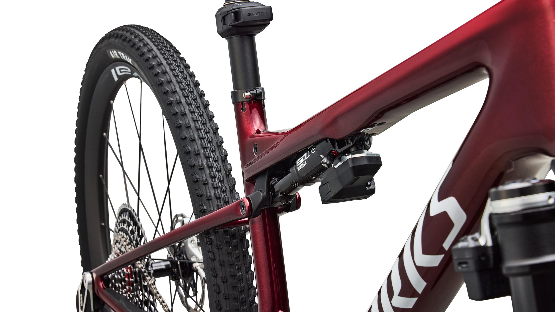 2027 Specialized S-Works Epic 9 - Gloss Red Tint Over Red Reflex Pearl Edge Fade / Metallic White Silver