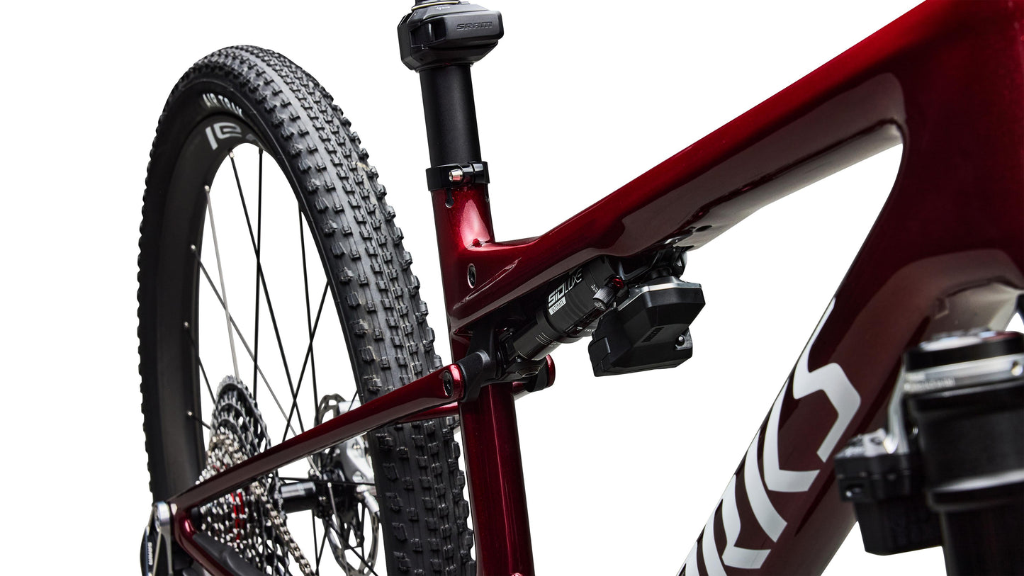 2027 Specialized S-Works Epic 9 - Gloss Red Tint Over Red Reflex Pearl Edge Fade / Metallic White Silver
