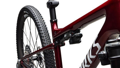 2027 Specialized S-Works Epic 9 - Gloss Red Tint Over Red Reflex Pearl Edge Fade / Metallic White Silver
