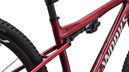 2027 Specialized S-Works Epic 9 - Gloss Red Tint Over Red Reflex Pearl Edge Fade / Metallic White Silver