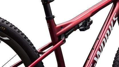 2027 Specialized S-Works Epic 9 - Gloss Red Tint Over Red Reflex Pearl Edge Fade / Metallic White Silver
