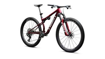 2027 Specialized S-Works Epic 9 - Gloss Red Tint Over Red Reflex Pearl Edge Fade / Metallic White Silver