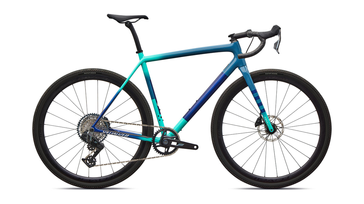 2026 Specialized Crux Expert - SRAM Rival XPLR AXS - Grey Blue / Lagoon Blue / Dune White / Majesty Blue / 49