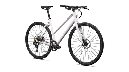 2027 Specialized Sirrus X 2.0 Step-Through - Gloss Rose Shimmer / Metallic Obsidian Frost Reflective
