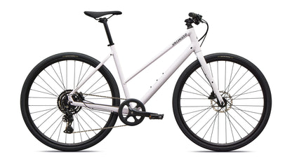 2027 Specialized Sirrus X 2.0 Step-Through - Gloss Rose Shimmer / Metallic Obsidian Frost Reflective