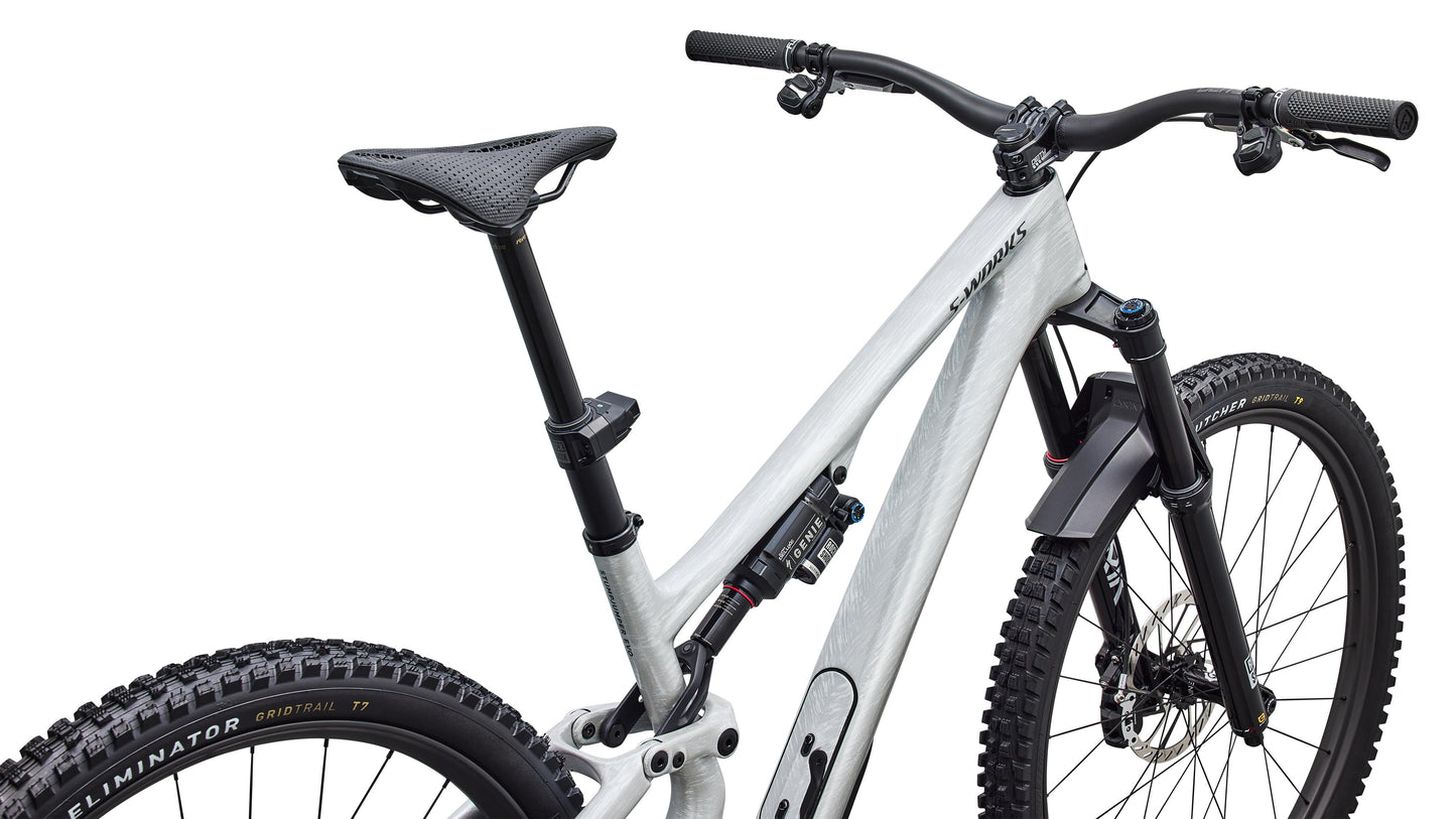 2027 Specialized S-Works Stumpjumper 15 EVO - Gloss Metallic White Silver / Smoke Liquid Metal