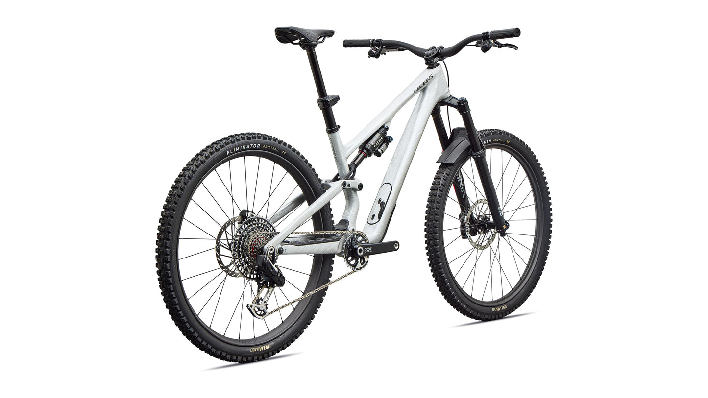 2027 Specialized S-Works Stumpjumper 15 EVO - Gloss Metallic White Silver / Smoke Liquid Metal