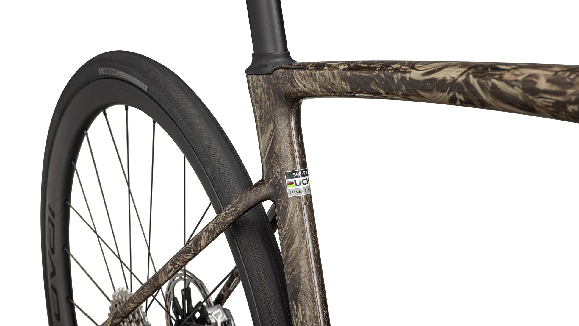S-Works Roubaix SL8 – SRAM RED AXS Gloss Taupe / Gunmetal Strata / Charcoal / 52