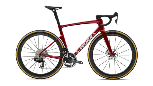2027 Specialized S-Works Tarmac SL9 - SRAM RED AXS - Gloss Ruby Metallic / White Silver Metallic