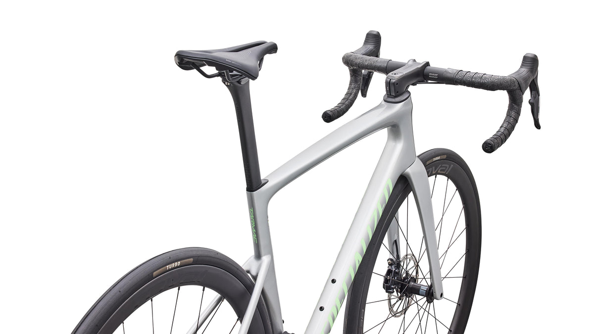2027 Specialized Tarmac SL9 Expert - SRAM Force AXS - Gloss Silver Dust / Powder Lime