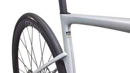 2027 Specialized Tarmac SL9 Expert - SRAM Force AXS - Gloss Silver Dust / Powder Lime