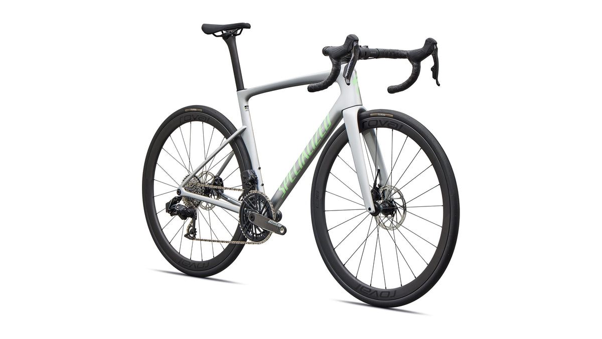 2027 Specialized Tarmac SL9 Expert - SRAM Force AXS - Gloss Silver Dust / Powder Lime