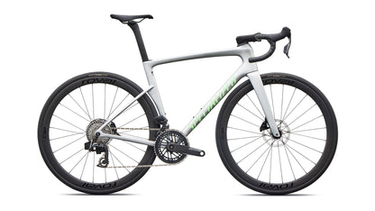 2027 Specialized Tarmac SL9 Expert - SRAM Force AXS - Gloss Silver Dust / Powder Lime