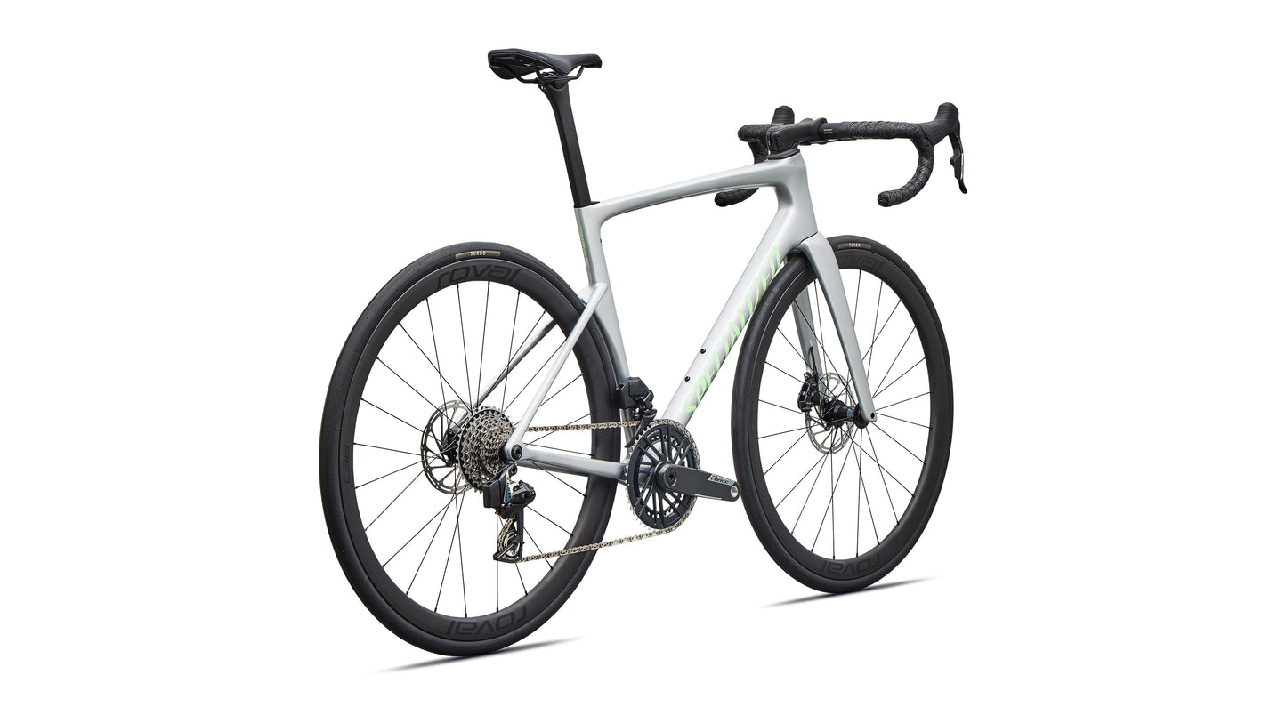 2027 Specialized Tarmac SL9 Expert - SRAM Force AXS - Gloss Silver Dust / Powder Lime